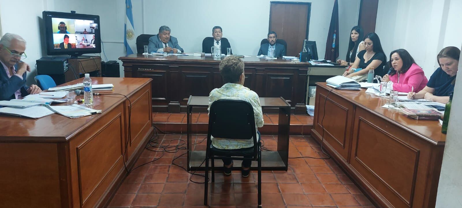Elida Romero declarando hoy en el juicio