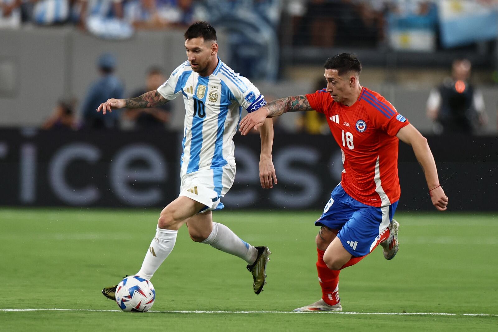 Lionel Messi, clave en el dominio de la Argentina.