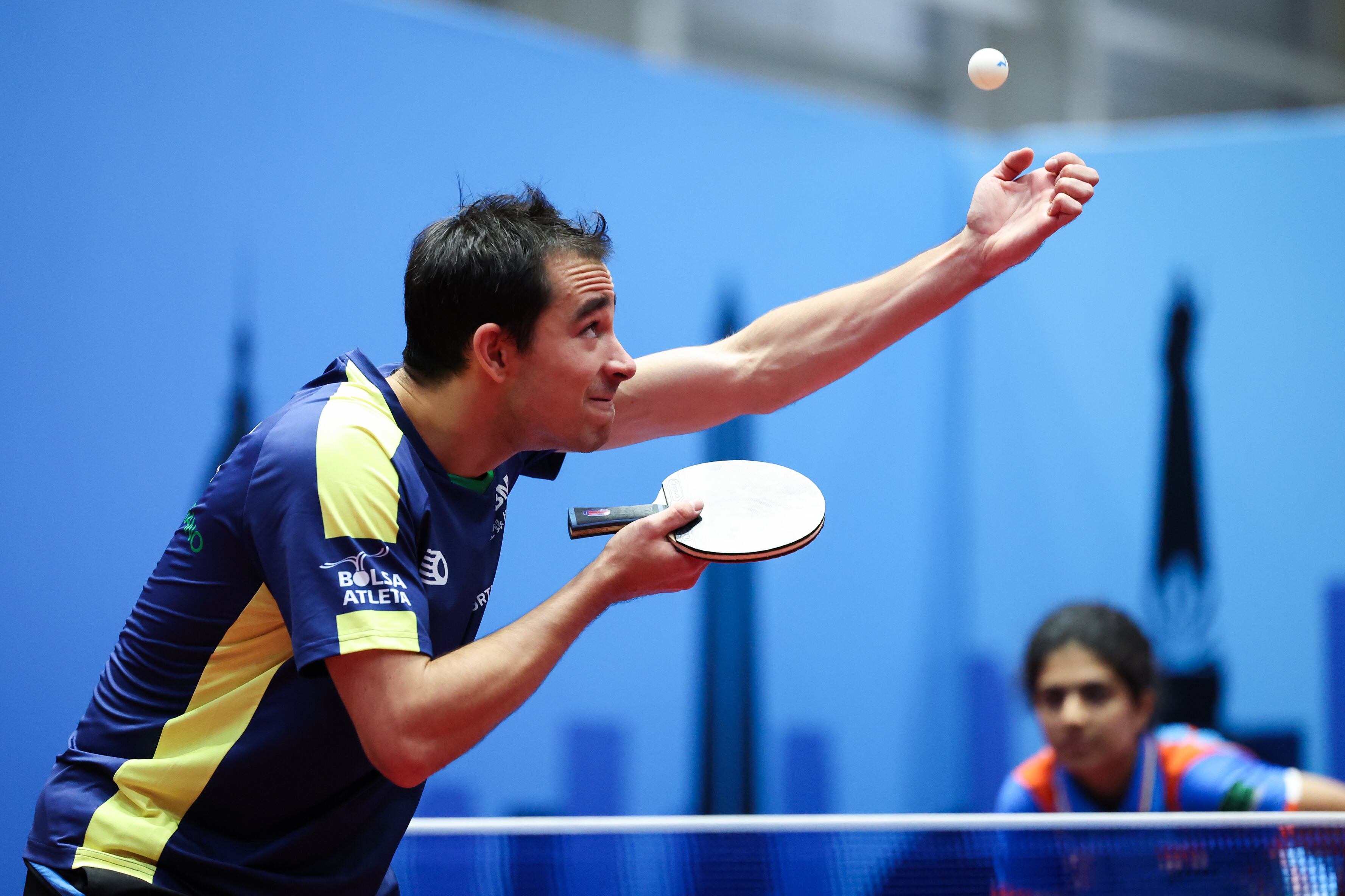 El brasileño Hugo Calderano en acción