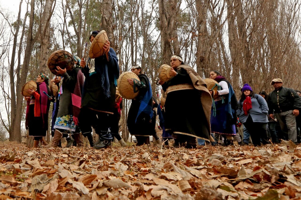 Ceremonia mapuche en Neuquén.