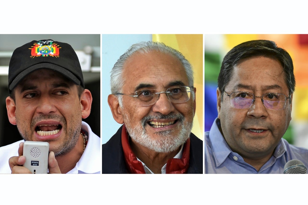 Camacho, Mesa y Arce: de menor a mayor, los candidatos con más chances de ganar la elección.