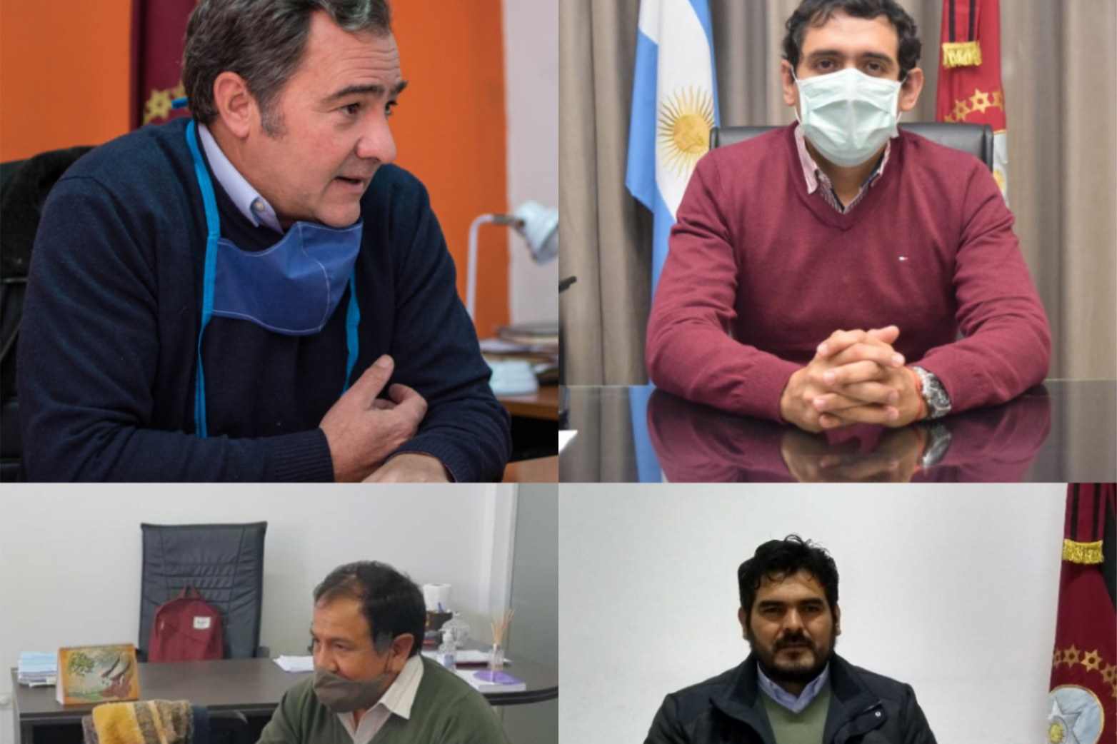 Saravia, Solís, Liendro y Sumbay. Los cuatro intendentes que analizaron la actualidad en la pandemia