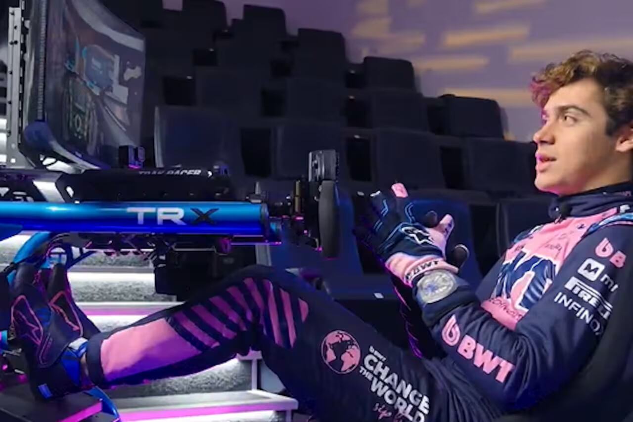 Franco Colapinto en el simulador del GP de Mónaco