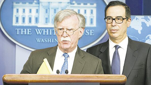 John Bolton y Steven Mnuchin anunciaron las nuevas sanciones contra el gobierno venezolano.