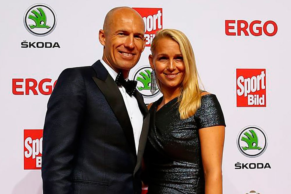 Robben y su esposa Bernardien, ya recuperada de coronavirus.