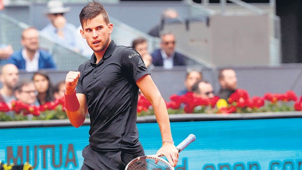 Dominic Thiem alcanzó ayer su segunda final en Madrid.