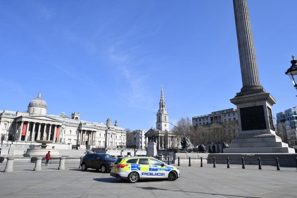 Las calles de Londres casi desiertas tras la implementación de la cuarentena por el coronavirus.