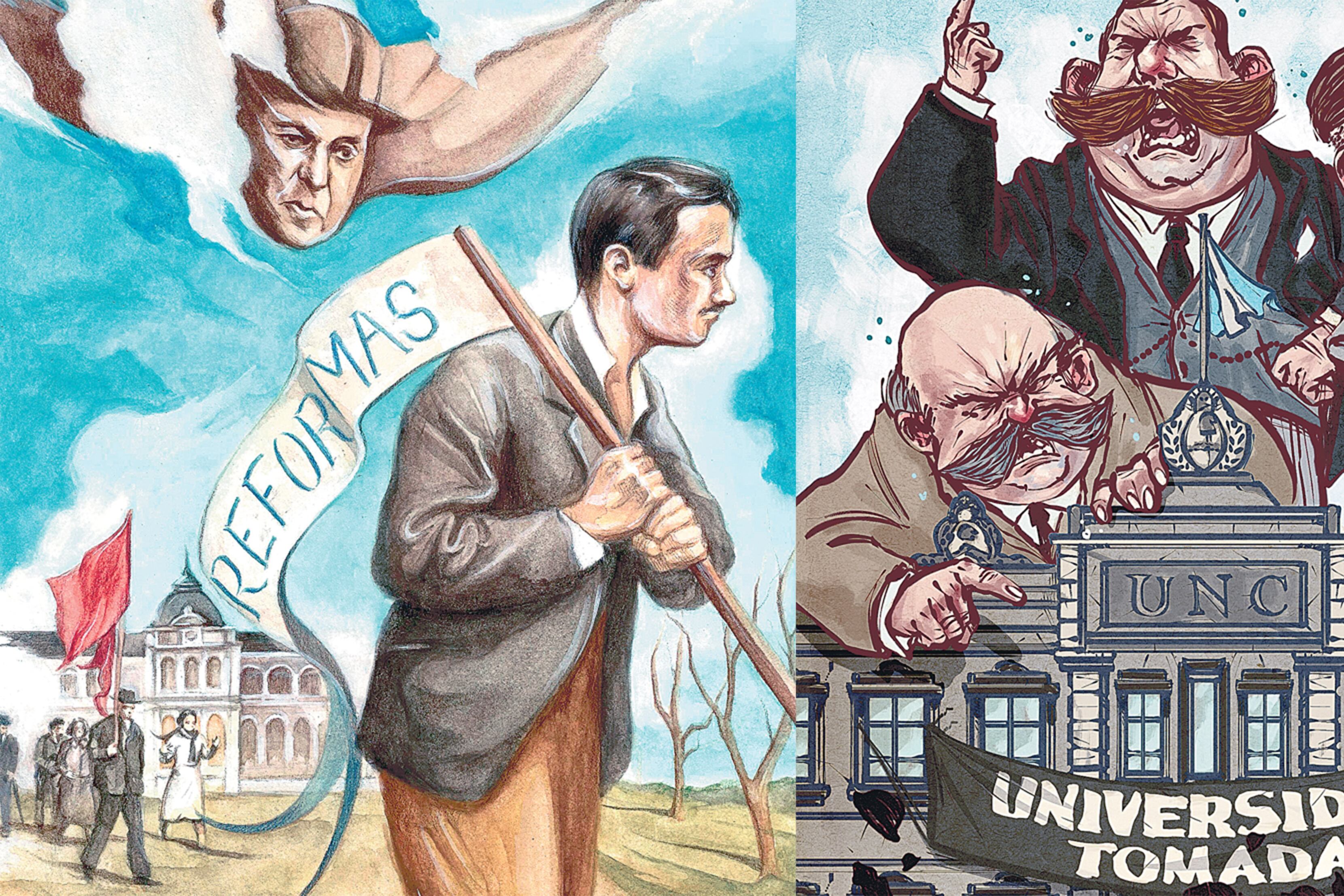 Maximiliano Amici y Andrés Alvez ilustran estas imágenes de la revista.