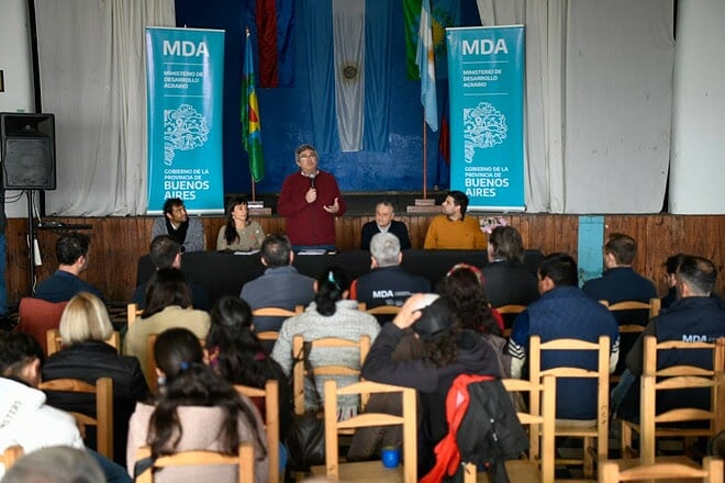 Rodríguez durante el quinto encuentro de Grupos de Desarrollo Rural Bonaerense