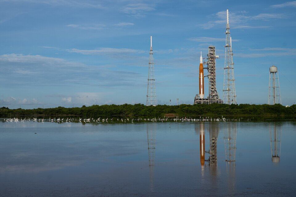 El lanzamiento del cohete Artemis I de NASA será en la madrugada del próximo miércoles. Imagen: NASA