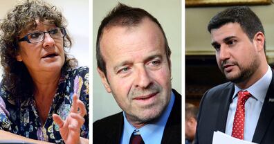 Sonia Alesso, Gabriel Ganón y Marcos Cleri, tres santafesinos con teléfonos intervenidos. 