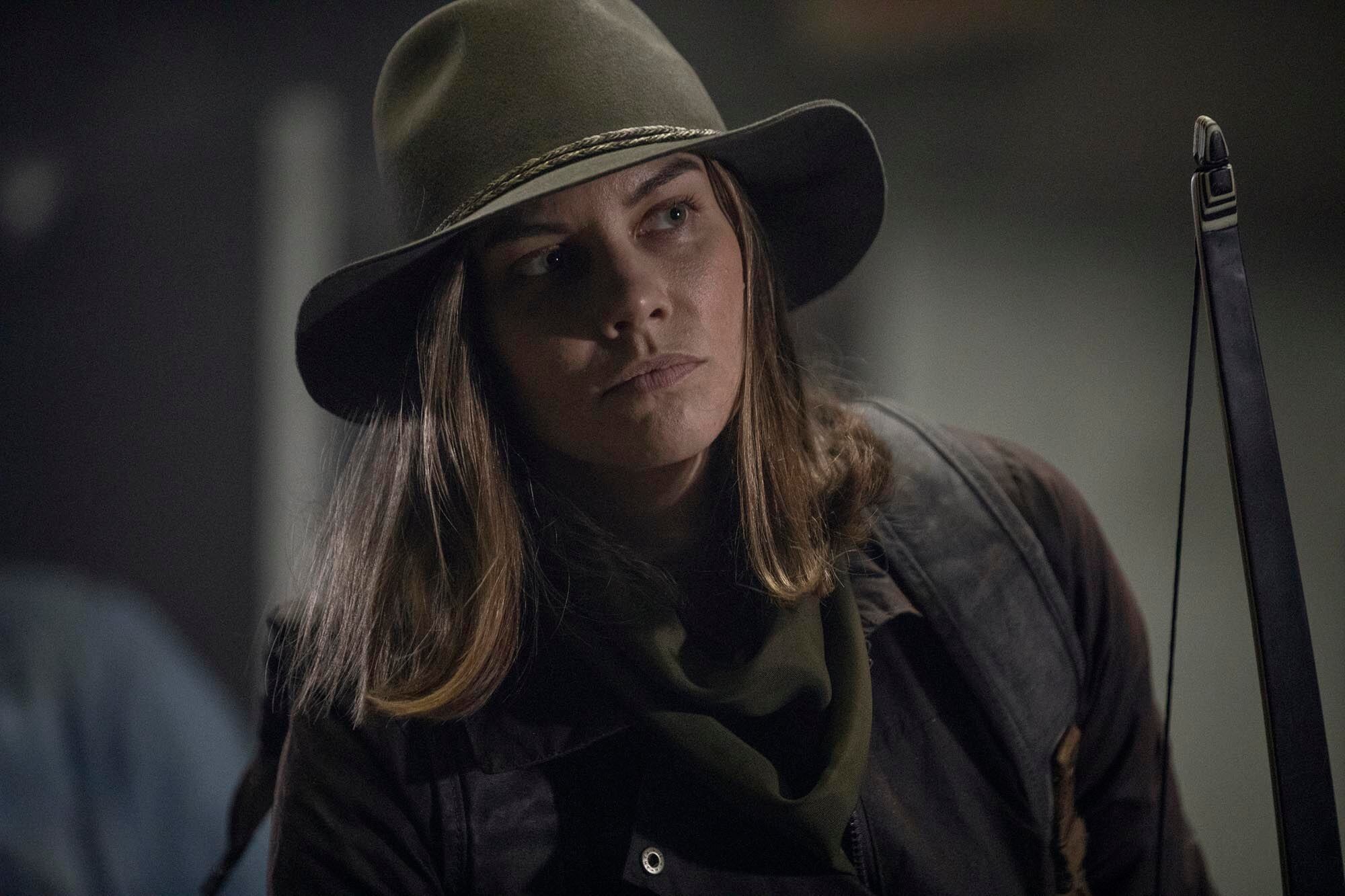 Cohan como Maggie, en el final de la décima temporada.