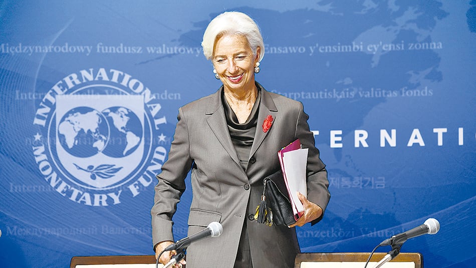 Christine Lagarde, titular del FMI, futura titular del Banco Central Europeo. Ella se va, el programa de ajuste se queda.