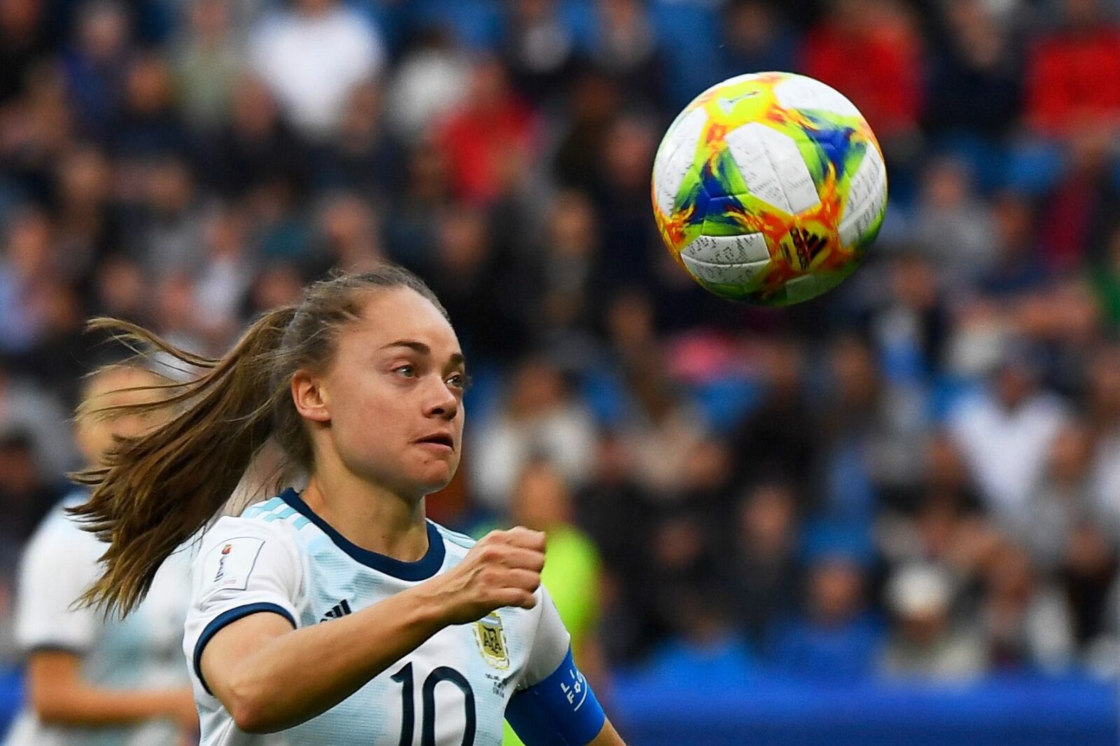 Estefanía Banini, capitana de la Selección Femenina durante el mundial 2023.