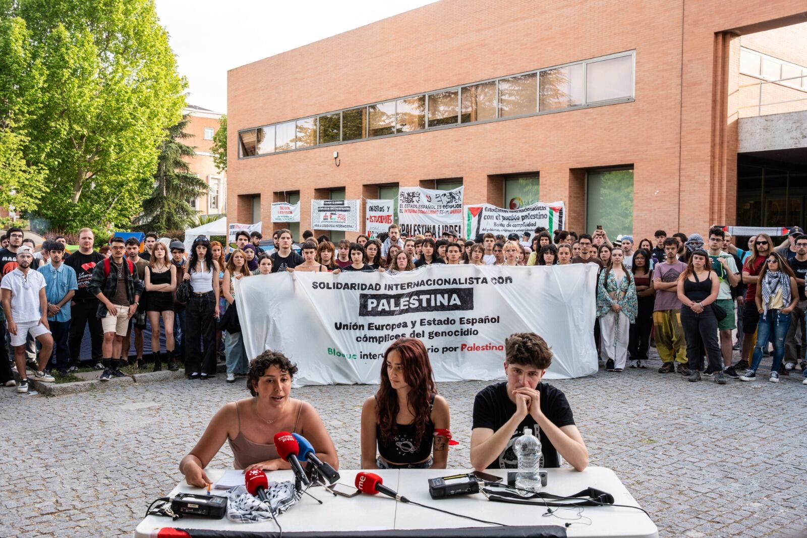 Rueda de prensa en la Ciudad Universitaria de Madrid