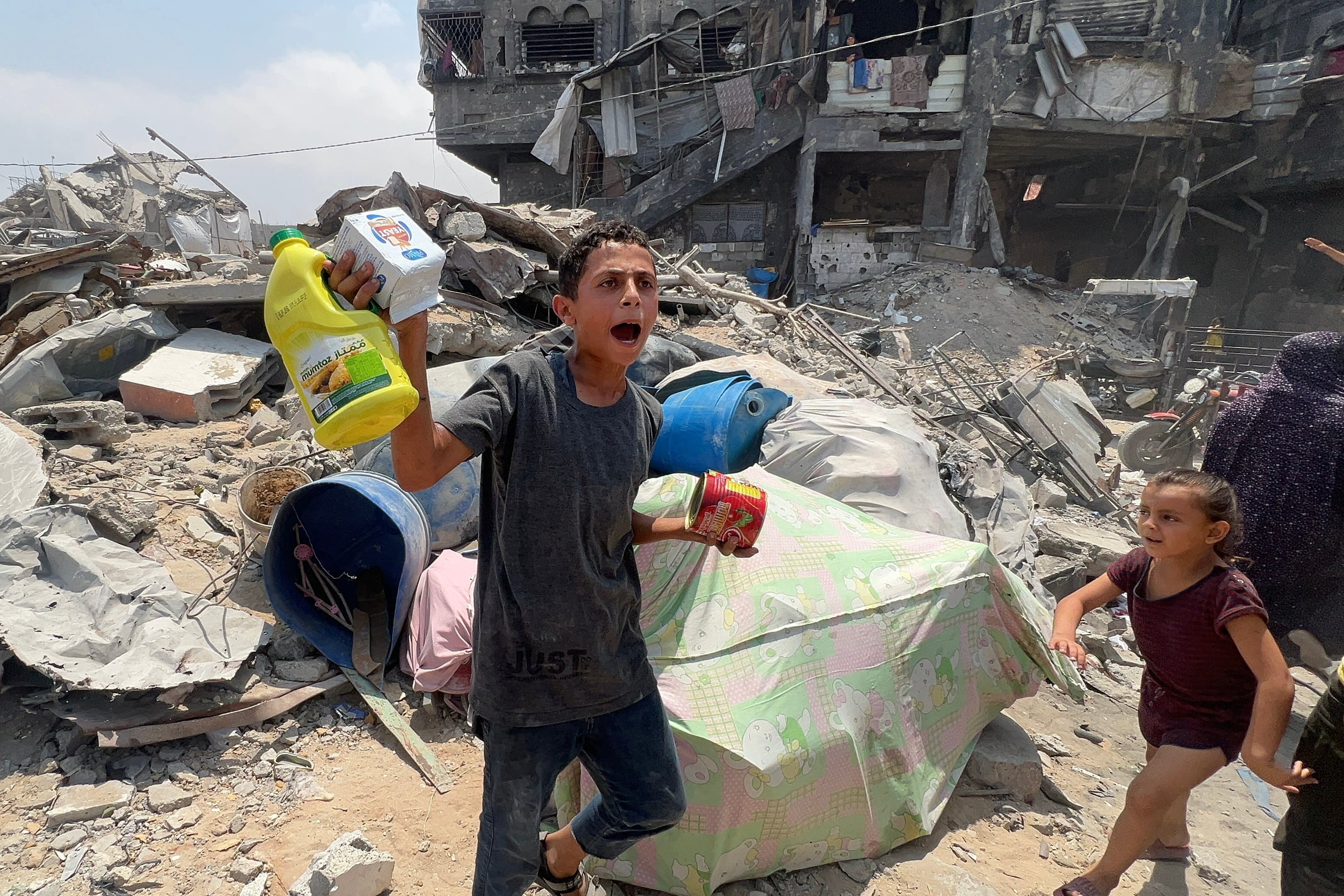 Hambre y desesperación en Jabalia, Gaza.