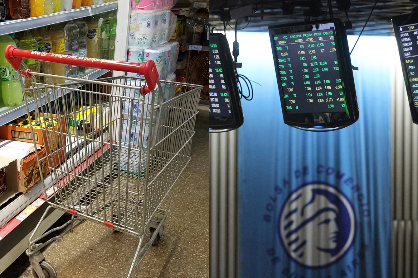 El changuito perdió contra los operadores bursátiles. 