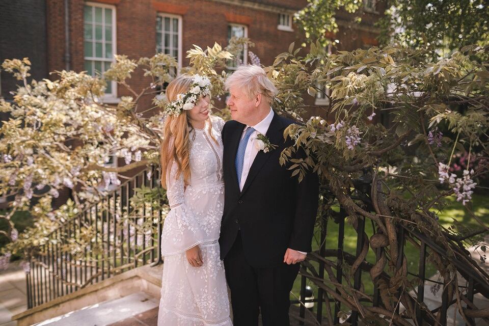 Boris Johnson y su esposa Carrie Symonds