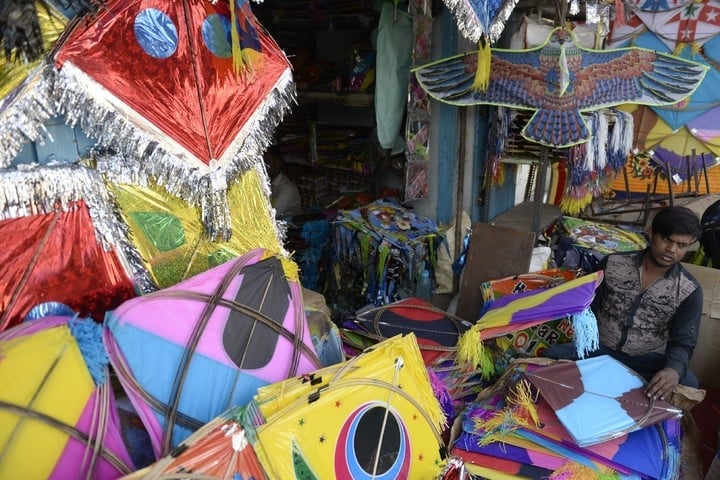 Los barriletes son muy comunes en las festividades en India