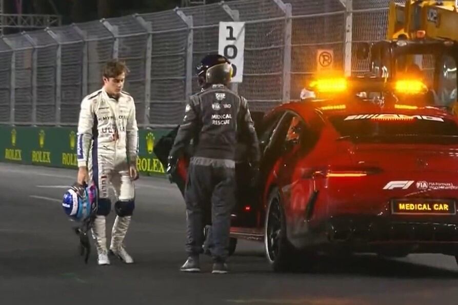 La reacción de Franco Colapinto tras el choque en la clasificación de Las Vegas