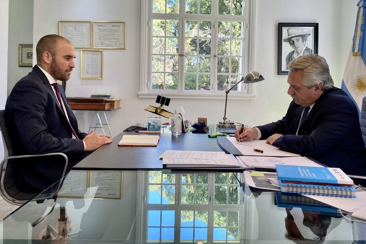 Guzmán con el presidente Fernández en Olivos. 