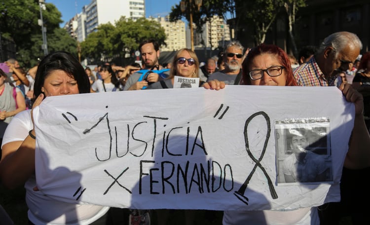 Una multitud se congregó en Plaza Congreso el 18 de febrero en reclamo de justicia por Fernando Báez Sosa. 