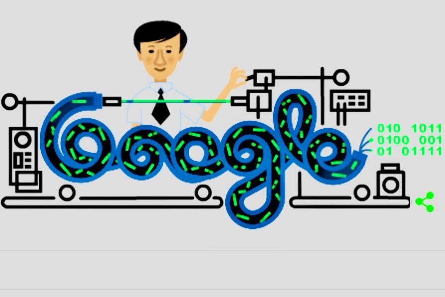 La iamgen de Google con la que se homenajeó al Nobel nacido en Shanghai