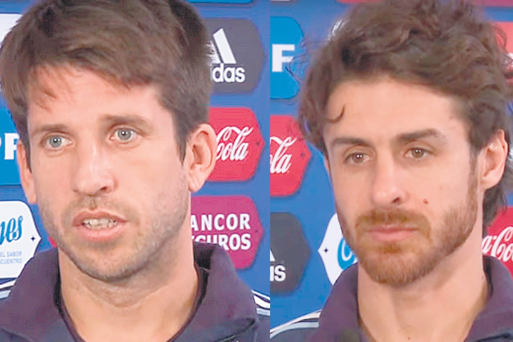 Diego Placente y Pablo Aimar, ayer en la Asociación del Fútbol Argentino.