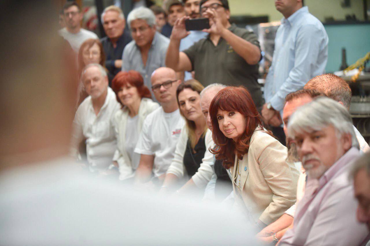 CFK en su visita de este martes a Vetrano.