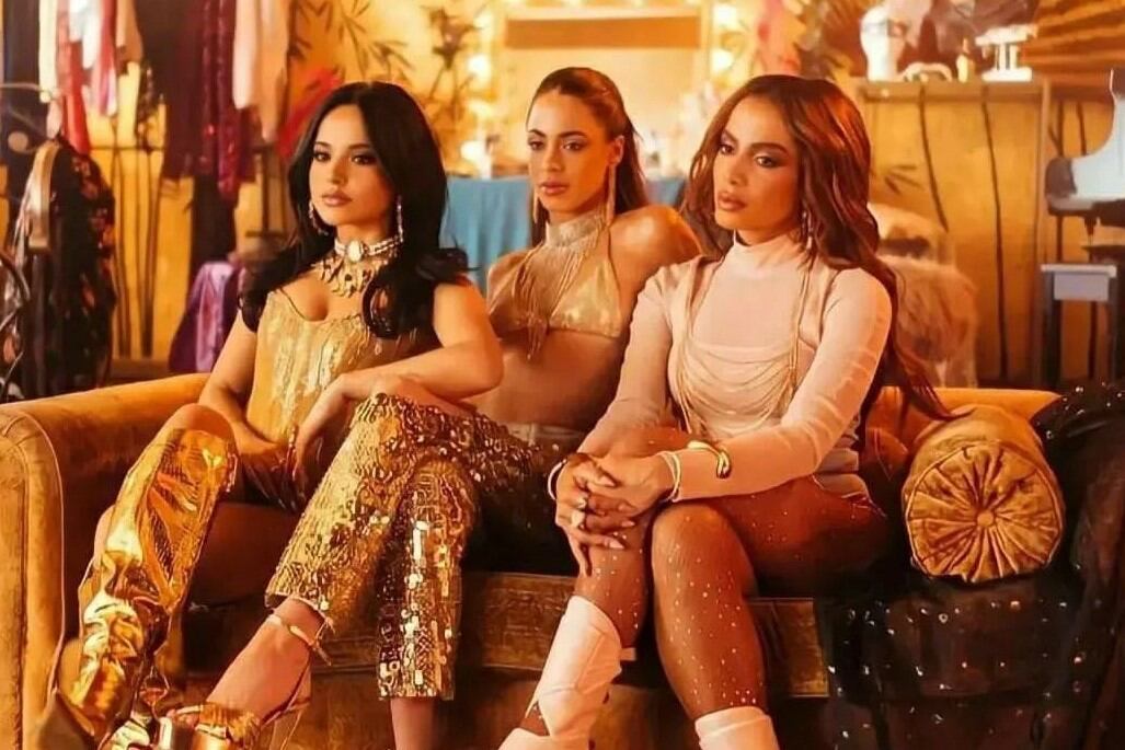 Tini Stoessel estrenó su nueva canción, "La Loto", con Becky G y Anitta. foto: Ig @anitta.