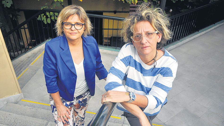 Hernando y Ambrosio, responsables de la obra montada en la Sala 3 de El Cultural San Martín.