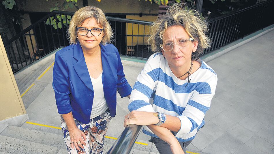 Hernando y Ambrosio, responsables de la obra montada en la Sala 3 de El Cultural San Martín.