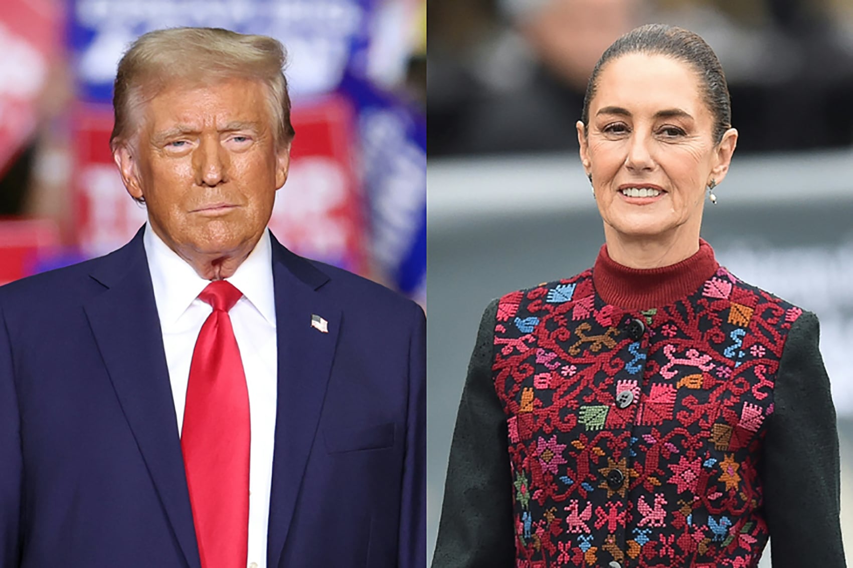 Donald Trum, presidente de EE.UU. y su par de México Claudia Sheinbaum.