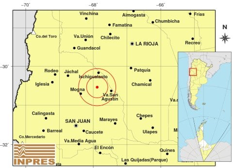 El epicentro fue a 123 kilómetros al noreste de la ciudad de San Juan.