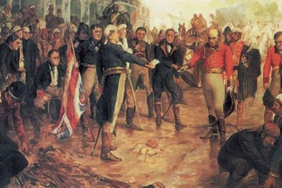 "La Reconquista de Buenos Aires", cuandro de Charles Fouqueray, expuesto en el Cabildo.