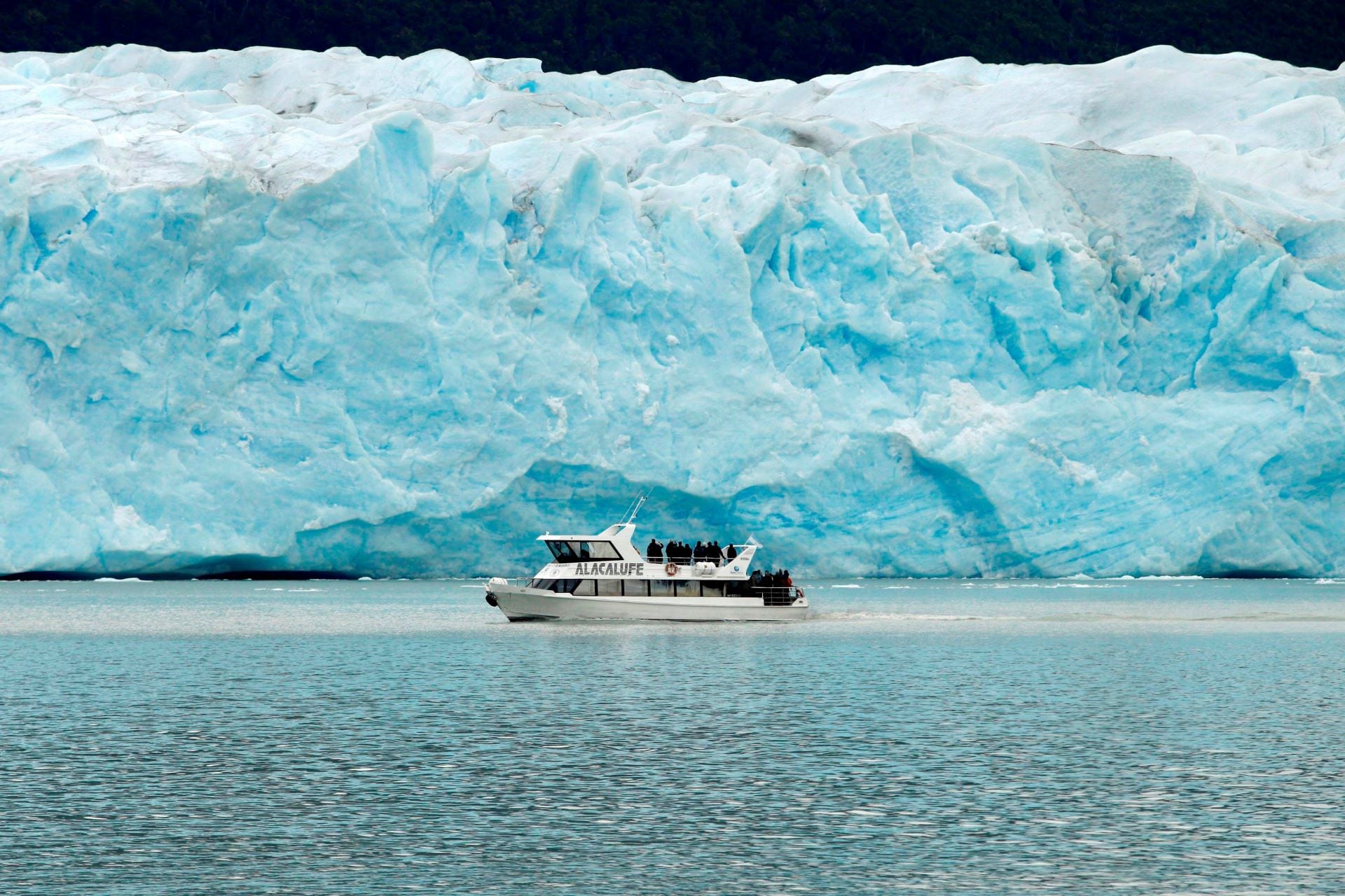 En la zona del glaciar Perito Moreno, la temperatura alcanza los 12 grados bajo cero.