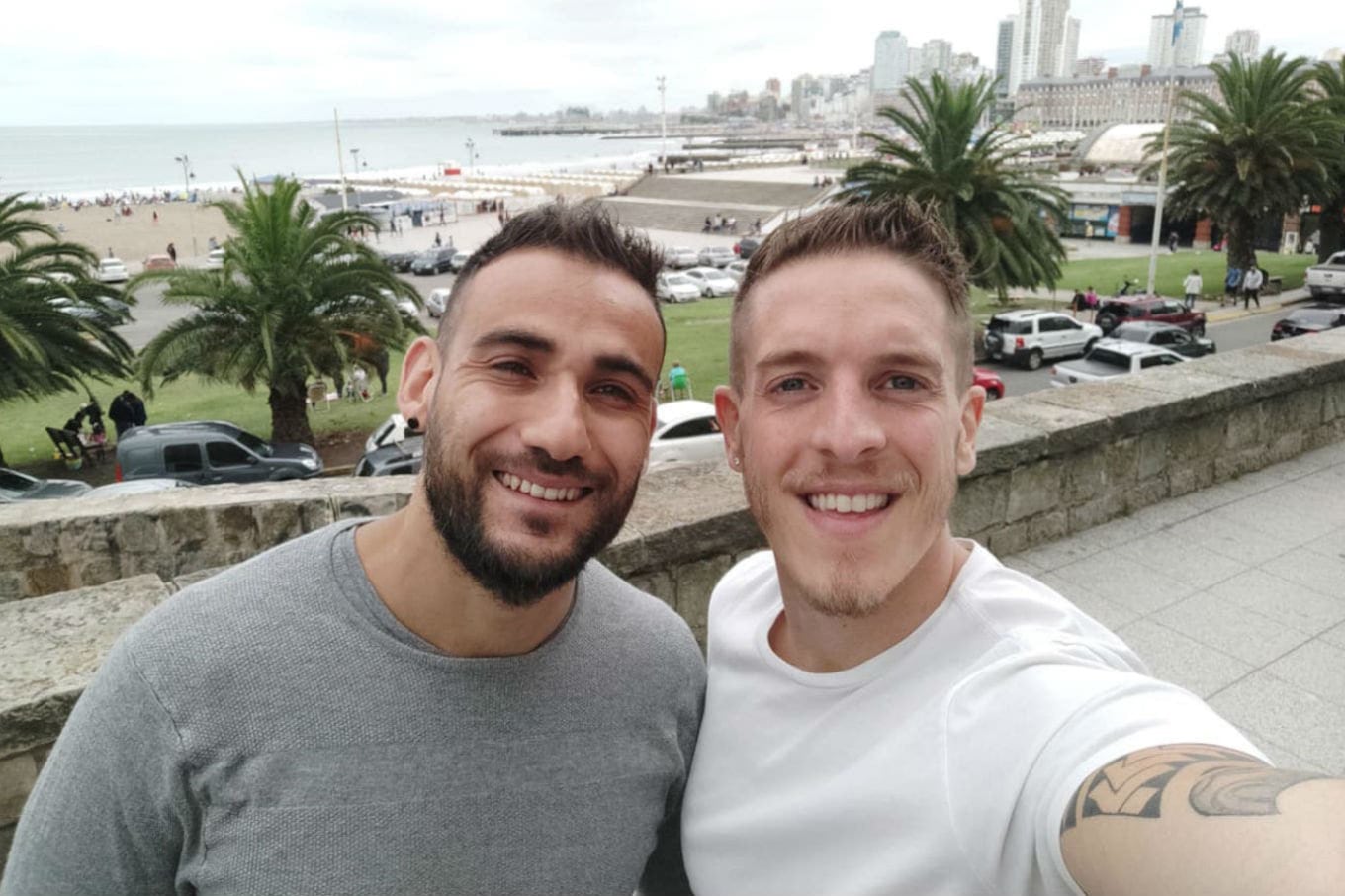 Mariano Domínguez y Gustavo Posati en Mar del Plata.