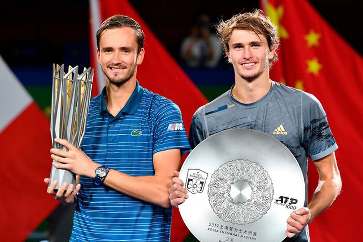 El ruso Daniil Medvedev no podrá defender su título de Shanghai logrado ante el alemán Alexander Zverev.