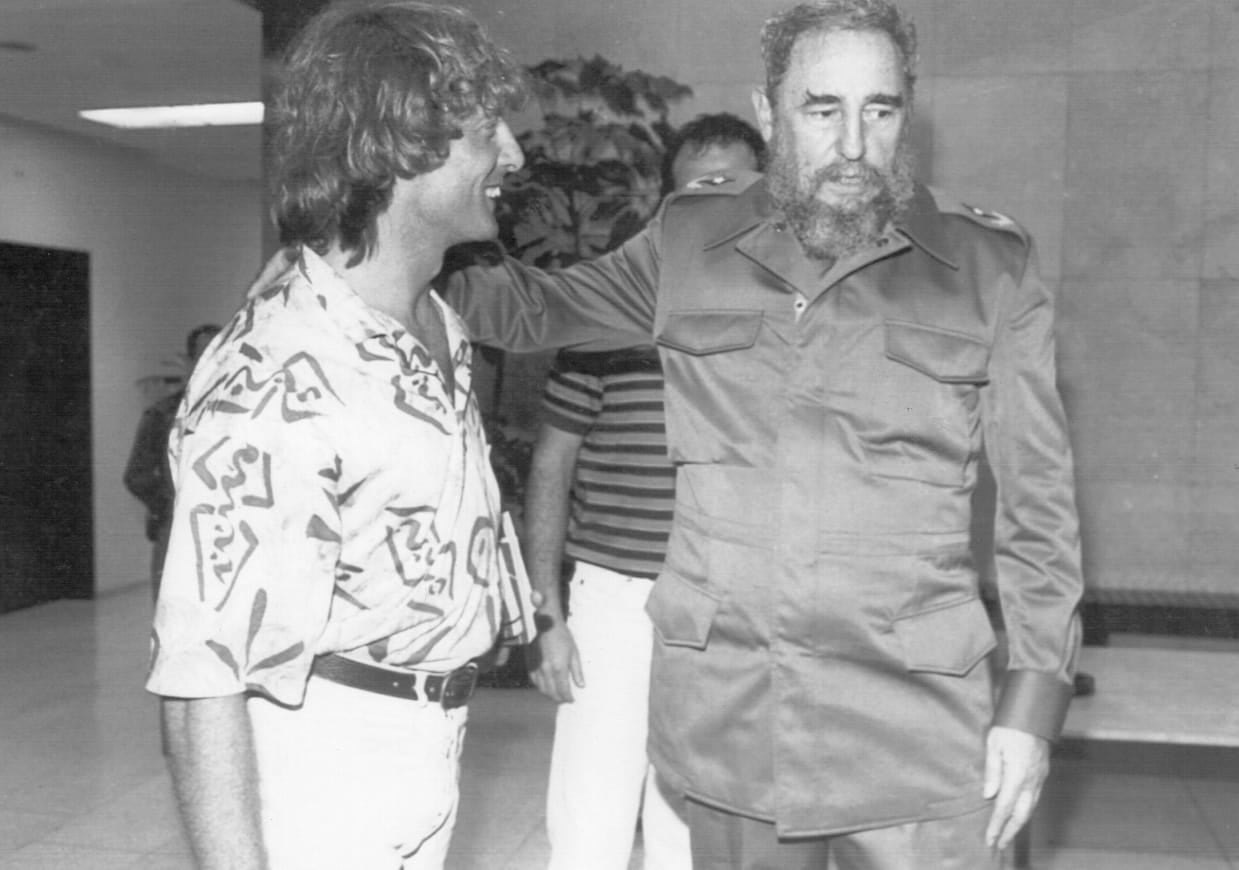 El profe Fernando Signorini, junto a Fidel Castro en el encuentro con Maradona.
