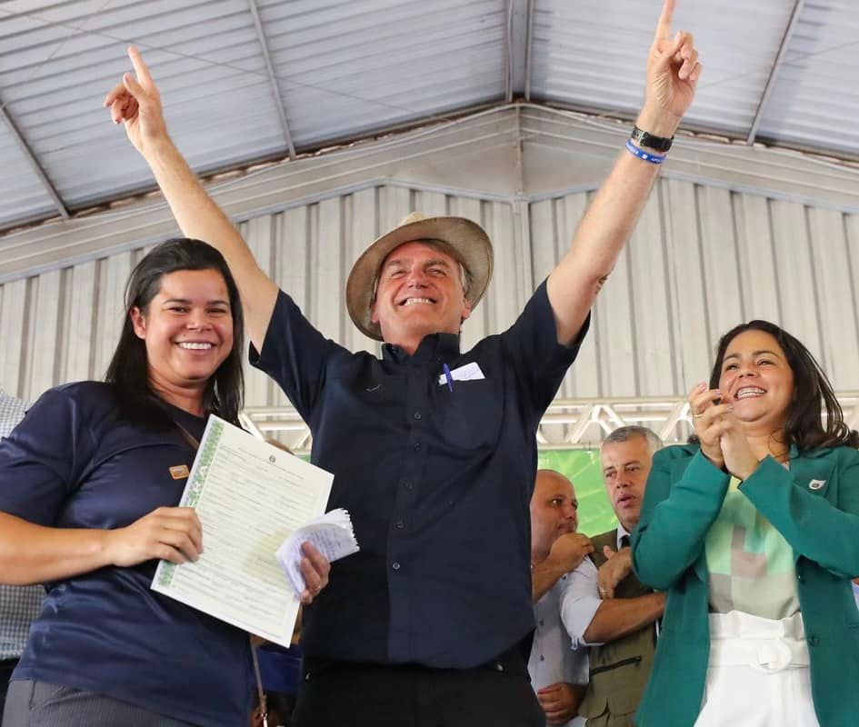 Acto de entrega de tierras, este 22 de julio / Facebook de Jair Bolsonaro