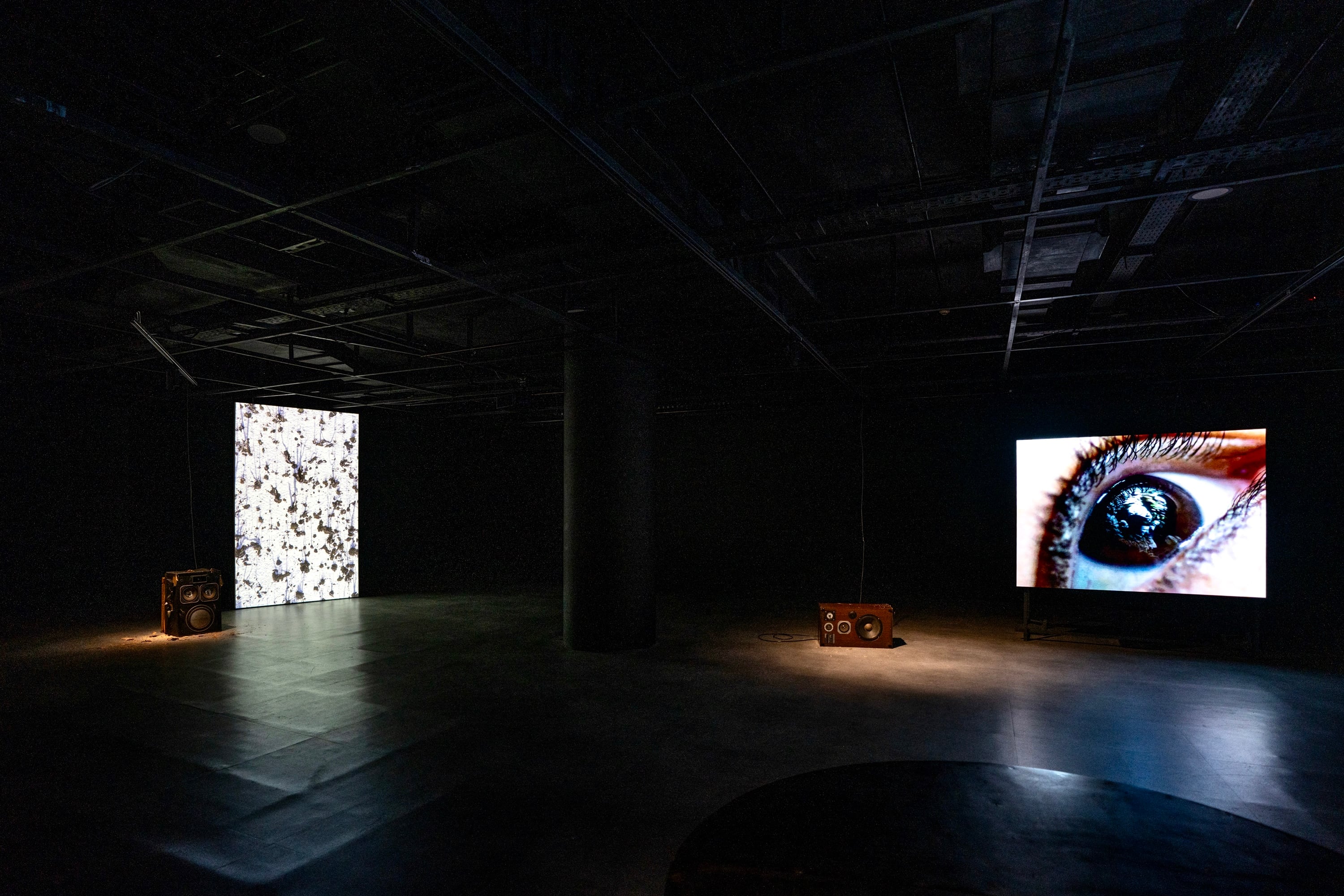 Detalle de la instalación de Sebastián Díaz Morales en Arthaus. Abajo: Otro detalle de la instalación de Díaz Morales. Fotos: Gentileza Arthaus.