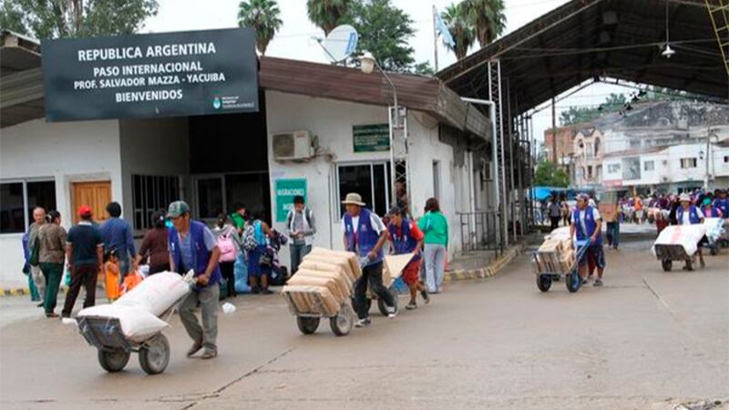Imagen cotidiana del Puente Internacional en otros tiempos