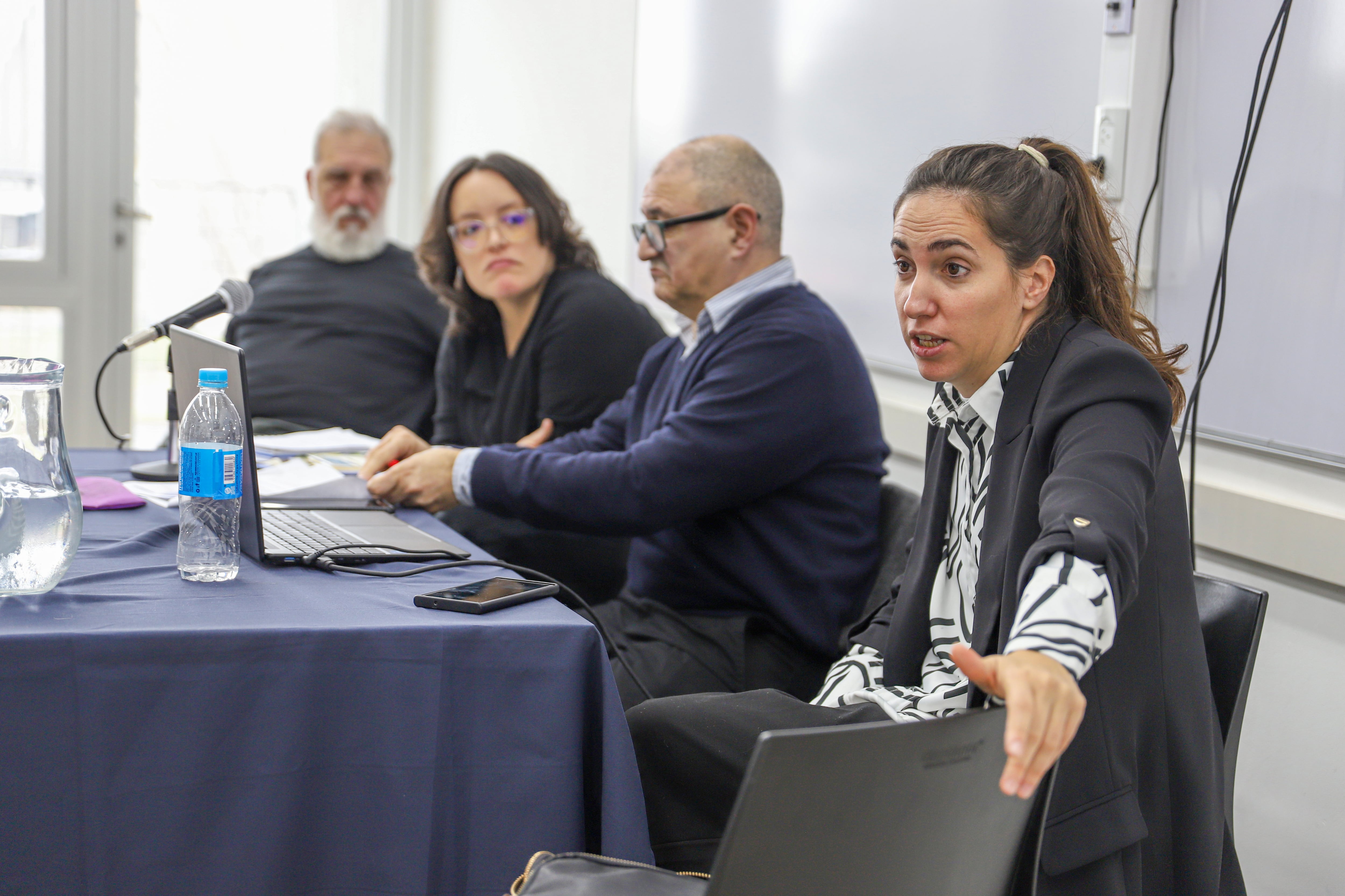 Camila Perochena junto a Mario Gluck, María Julia Blanco y Alejandro Eujanian.