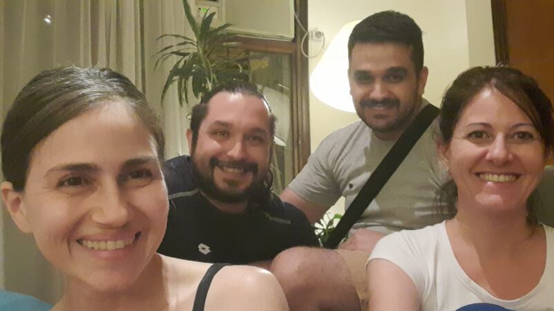 El equipo organizador de la 2° Feria. Pía Blesa, Mariano Vilte, Juan Manuel Chehadhi y Carolina Capraro. 