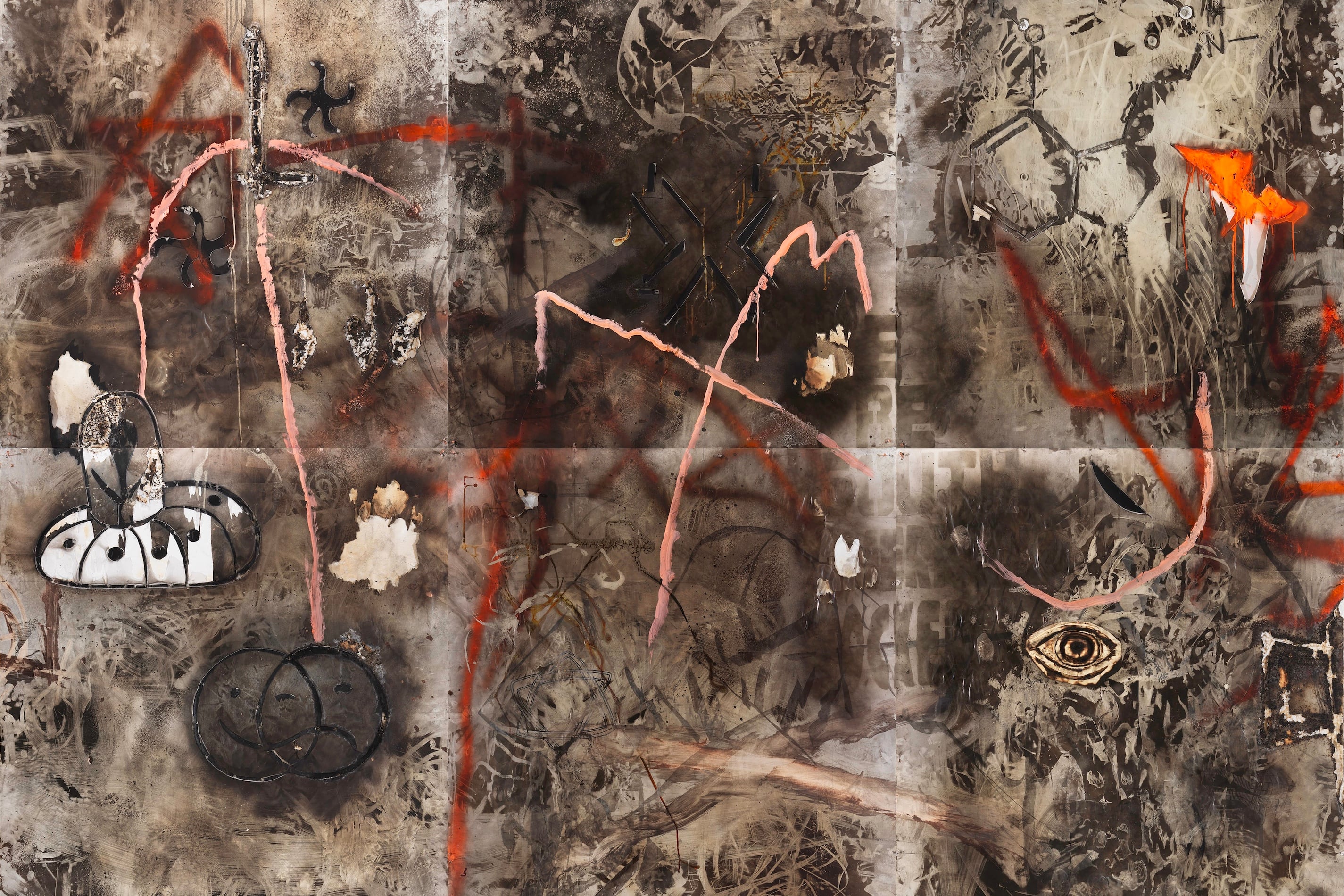 Detalle del mural "Sin lugar bajo el sol", de Tomás Espina.