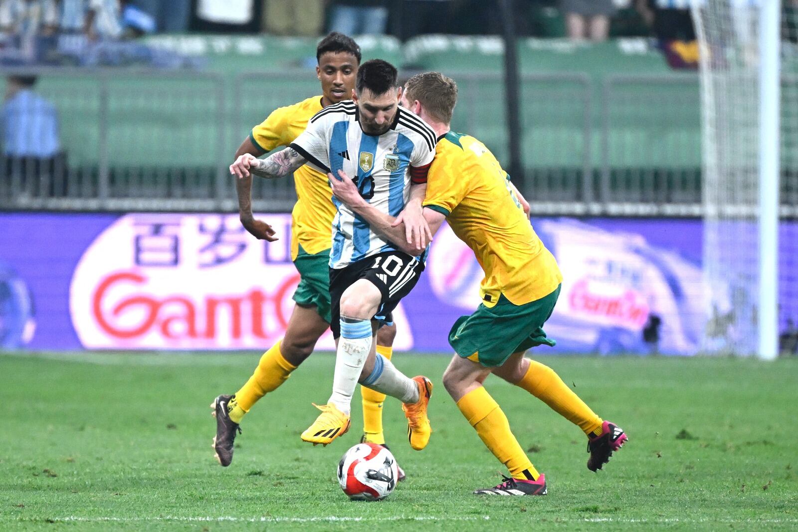 Messi anotó uno de los goles en el partido ante Australia