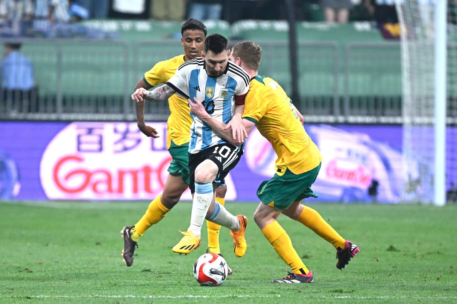 Messi anotó uno de los goles en el partido ante Australia