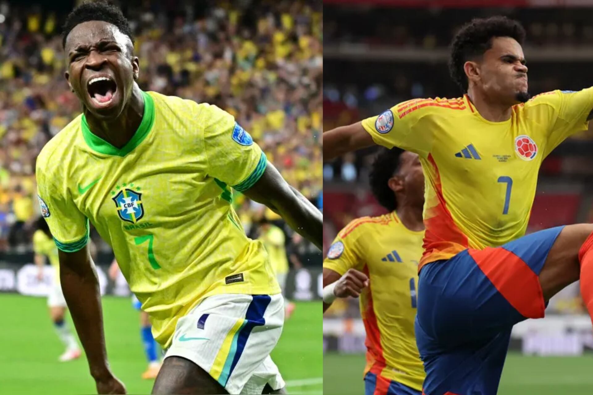 Vinicius Júnior y Luís Díaz.