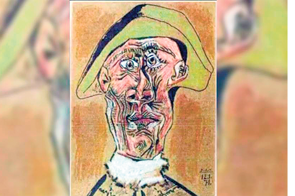 Cabeza de arlequín, de Picasso, valuado en 800 mil euros.