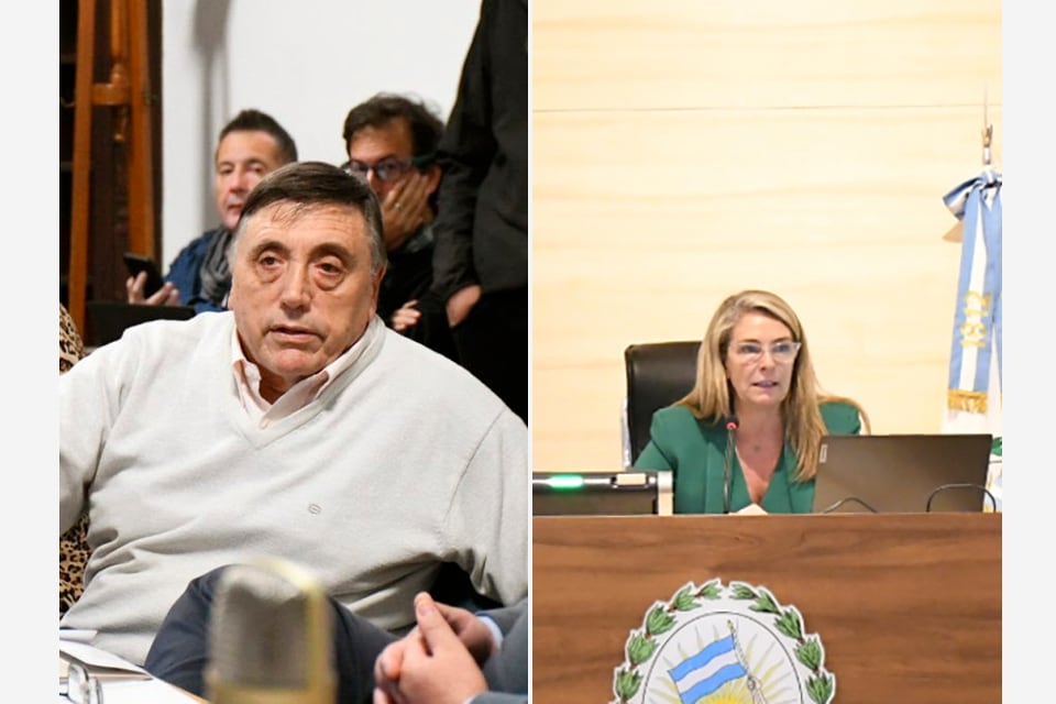 Mario Cesca, taxista. María Eugenia Schmuck, concejala.